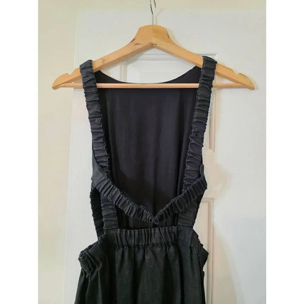Pixie Market Black Linen Dress Medium Beatrice XS - Picture 8 of 10